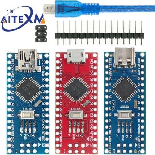 Mini / Type-C / Micro USB Nano 3.0 With the Bootloader Compatible Nano Controller For Arduino CH340 USB Driver 16Mhz ATMEGA328P