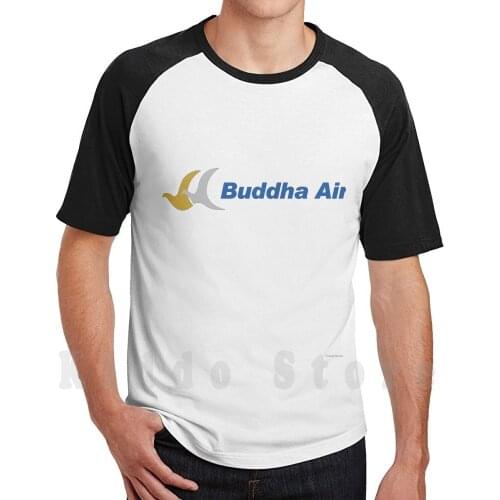 Buddha Air Logo T Shirt Men Cotton Cotton S-6Xl Buddha Air Buddha Nepal Bhutan Airplane Pilot Logo Travel Aviation Baggage