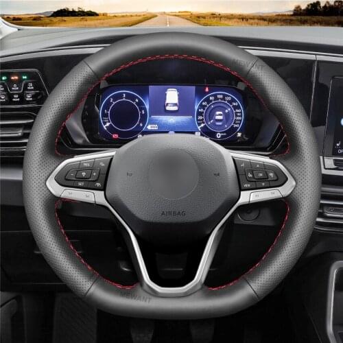 DIY Anti-Slip Wear-Resistant Steering Wheel Cover For Volkswagen Golf 8 Passat Alltrack Variant 19-20 Car Interior Decoration