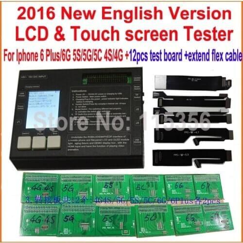 Newest 8 IN 1 LCD Touch Screen Tester Frame Machine Built In Rechargeable Battery For iPhone 4 S 5 5S 5C 6 6Plus ITouch 5
