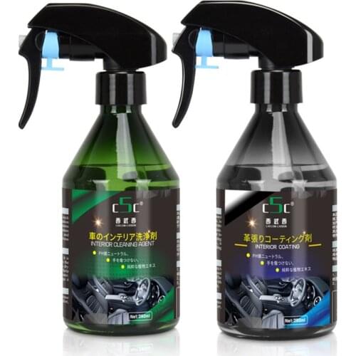 Car Interior Cleaner Leather Spray Plastic Refresher Coating Seat Sofa Dashboard Upholstery Refurbishing Repair Auto Accessories