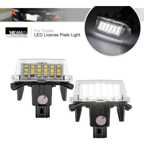 Fits For Toyota Yaris/Vitz Camry Corolla Prius C Ractis Verso S SMD White Canbus Led License Plate Lights Rear Tail Lamps