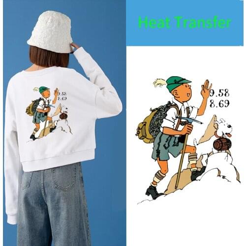 Popular animated stickers For childrens clothes decoration cartoon Heat Transfer iron heating Sweatshirts can be washed