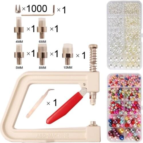 Manual Round Pearl Fixing Machine Pearl Attach Beading Supplies Kit F3MD