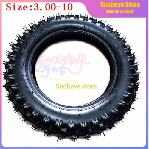 10" Tyre 3.00-10 inch Tire + Tube Tyre Non-slip Motocross Racing Motorcycle Dirt Pit Bike Atomik SSR SDG GY6 Scooter 80/100-10