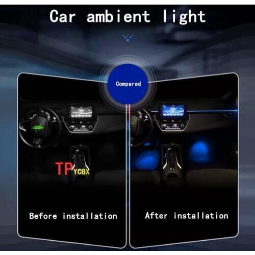 Led Car Interior Ambient Atmosphere Mood Light Rgb App Remote Control Backlight Auto Foot Center Console Door Decorative Lights