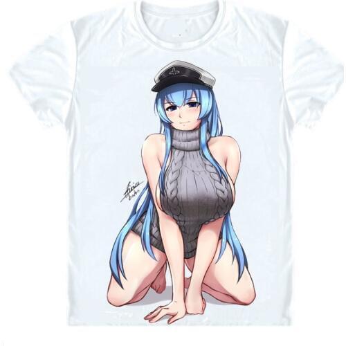Akame Ga Kill! Akame ga Kiru! T-Shirts Short Sleeve Shirts Anime Manga Jaegers Kurome Esdese Esdeath Esudesu Cosplay Shirt