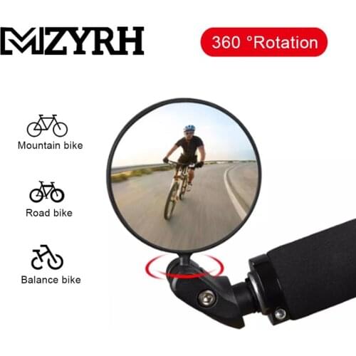 Universal Bicycle Handlebar Mirror 360 Degree Rotation Rear View Mirrors Wide-angle For 22.2MM handlebar MTB Accessories