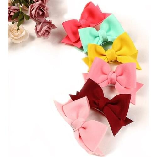 Candy Color Cute Girl Cotton Three-dimensional Bow Hairpin Fashion Retro Hair Accessories Barrette Hair Clip for Women Girls