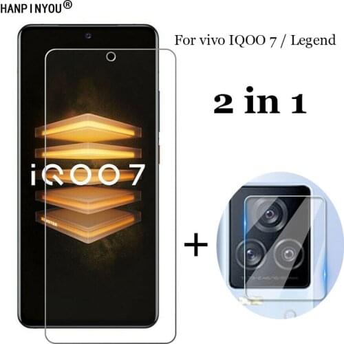 2-in-1 For vivo IQOO 7 / Legend 6.62" Soft Fiber Camera Lens Protection Film + Front 9H 2.5D Tempered Glass Screen Protector