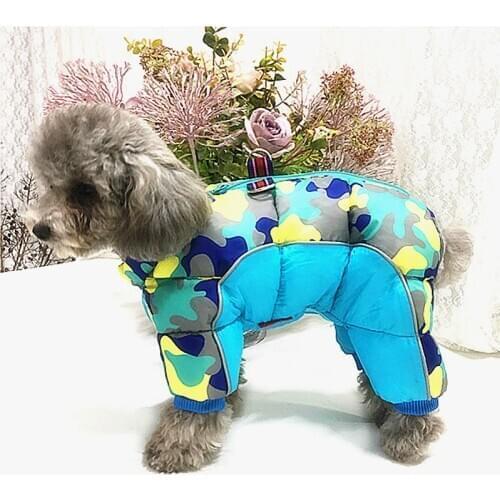 Winter Reflective Dog Clothes Warm Dog Coat Jacket Waterproof Four Legs Clothing Samll Pet Chihuahua French Bulldog Outfits Vest