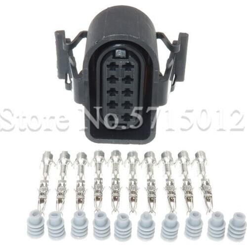 10 Hole 1.5mm 3A0 973 715 Waterproof Automotive Connectors Sealed Female Plug 3A0973715 Socket For VW