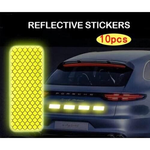 10 PCS Car goods reflective stickers for motorcycles electric vehicles bicycles reflective film facilitates scratches shielding