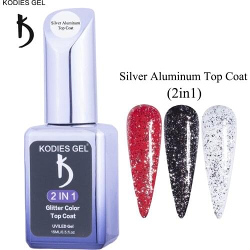 15ML Diamond Shine Top Coat No Wipe Silver Aluminum Nail Glitter Gel Nail Polish Primer Semi Permanent UV/LED Gellak Flakes Gels