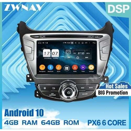2 din IPS screen Android 10.0 Car Multimedia player For Hyundai Elantra 2014-2016 Avante video stereo Android GPS navi head unit