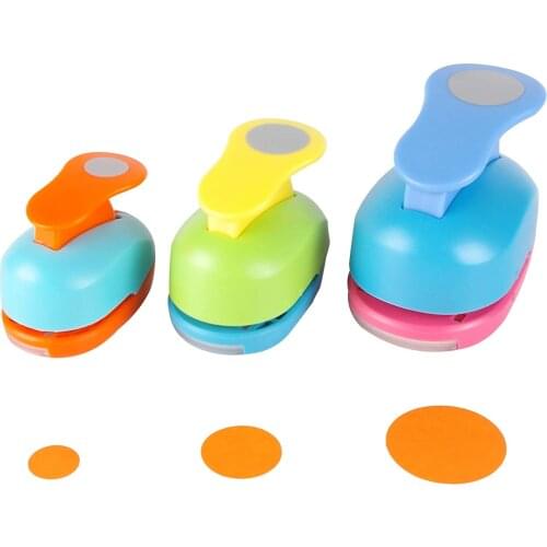 3PCS Circle Punch hole punch 3/8+5/8+1inch 8mm+15mm+25mm Craft Lever Punch Handmade Paper Punch