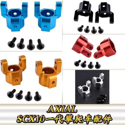 5 color RC Aluminum Front C- Hub Uprights 2P For AXIAL 1:10 SCX10 Replaces AX80012