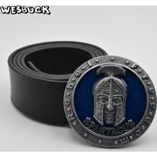 5 PCS MOQ WesBuck Brand Fashion Round Belt Buckles for Men Women Buckles With PU Belt