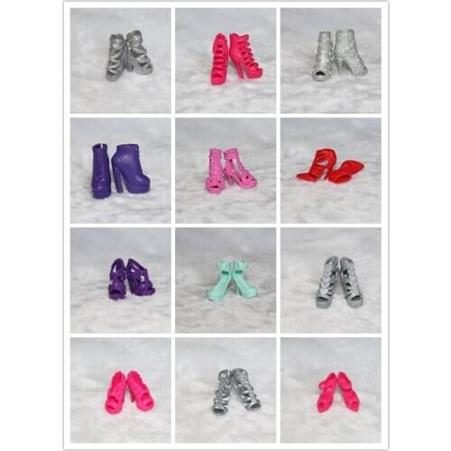 1/6 Doll Accessories Fashion Sneaker Flat Shoes Genuine Sandals Shoeshigh-heeled shoes for Barbie Doll Shoes