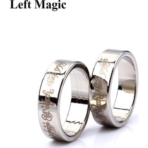 Alphabet Silver Strong Magnetic Magic Ring Magic Tricks 18/19/20/21MM Size Coin Finger Magician Magic Props Show Tool Magic Toys