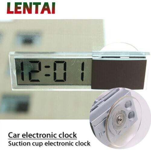 LENTAI For Jeep renegade wrangler grand Alfa Romeo 159 147 Ssangyong Saab Infiniti 1PC Car Clock Suction Cup LCD Display Digital