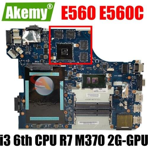 BE560 NM-A561 Mainboard For Lenovo Thinkpad E560 E560C Laptop Motherboard With Intel i3 6th CPU R7 M370 2G-GPU 100% Fully Tested