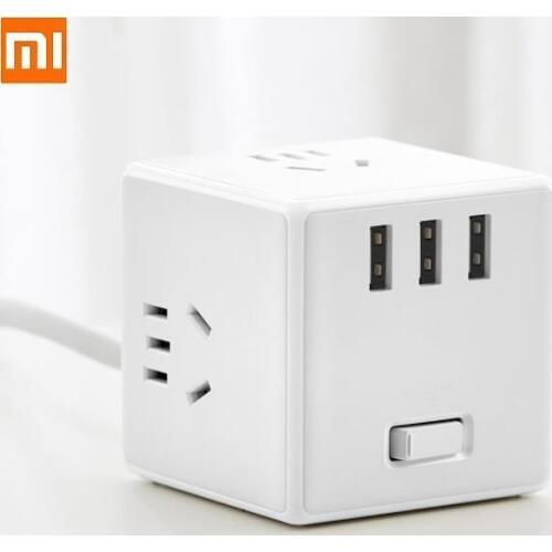 Xiaomi Mijia cube converter protection Switch Socket Strip 3USB Socket PD Fast Charger plug-in electric Power board