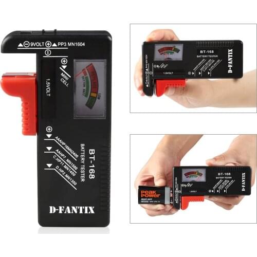 Digital Battery Tester 9V/1.5V/AA/AAA Battery Capacity Tester Button Cell Volt Checker Universal Battery Tester BT-168D
