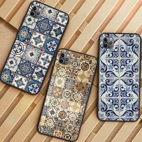 Art Decorative Moroccan Tile Phone Case for iPhone 11 12 mini pro XS MAX 8 7 6 6S Plus X 5S SE 2020 XR