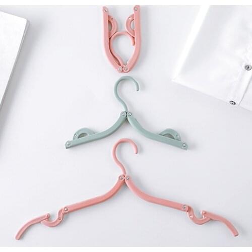 Travel Folding Clothes Hangers Business Trip Portable Retractable Multifunctional Plastic Laundry Rack Hangers For Pants