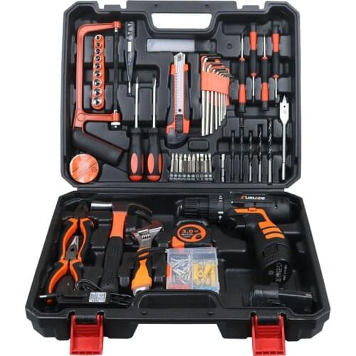 Power Tools Electric Drill Machine Cordless Drill Electric Screwdriver Wireless Rechargeable Battery 12/16.8/25V Tool Set