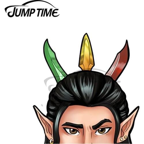 JumpTime 13 x 8.8cm Vax Dagger Variant Peeper Car Sticker Auto Bumper Window Stickers Fashion Vinyl Car Wrap Waterproof Decal