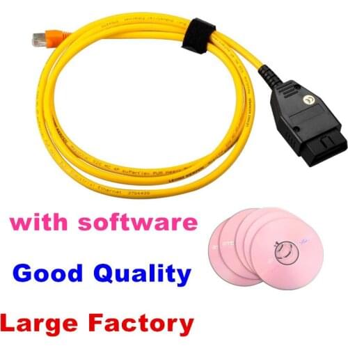 ENET Cable ( Ethernet to OBD ) with Software DVD CD For BMW Interface Cable E-SYS ICOM NEXT Coding F-Series