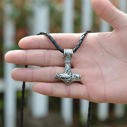Classic Retro Hammer pendant necklace Fashion Male Amulet Pendant & Necklace for Boyfriend Gift