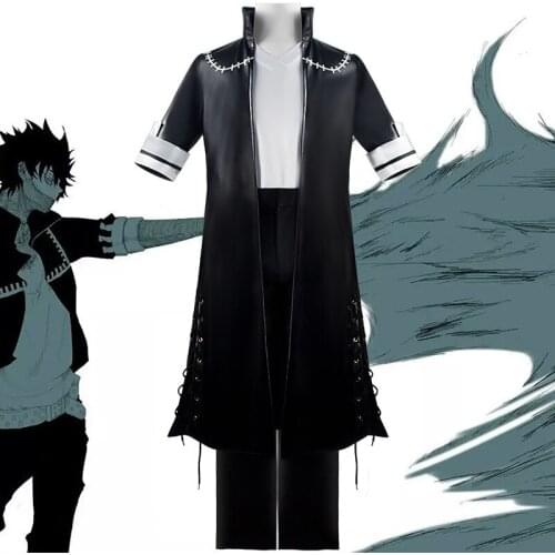 Anime My Hero Academia Dabi Cosplay Costume Halloween Black Suits For Adults Coats and Trousers For Men Harajuku