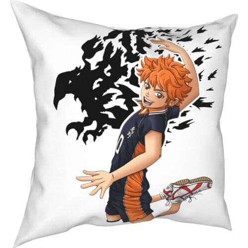 Haikyuu Anime Square Pillow Case Throw Pillow Bokuto Volleyball Manga Vintage Pillowcase