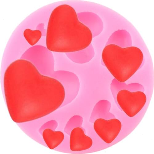 Love Heart Gem Silicone Mold Wedding Cake Decoration Fondant Candy Biscuit 3D Baking Silicone Mould Chocolate Pastry Soap Molds
