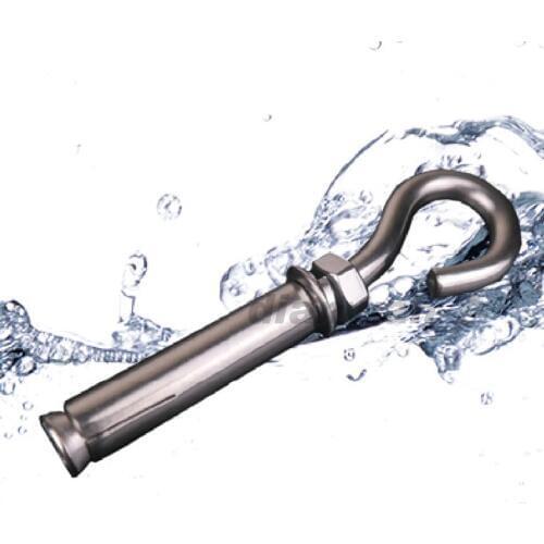 M10 304 Stainless Steel Expansion Screw Open Cup Hook Bolts, 3pcs