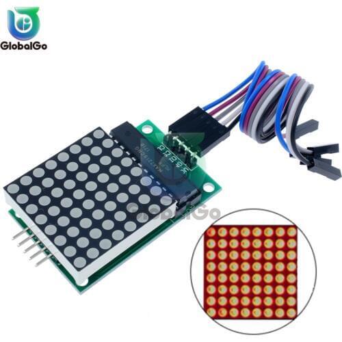 MAX7219 8 Digit LED Tube Display Control Module for Arduino 5V Microcontroller Serial Driver 8x8 8*8 Red Dot Led Matrix Module