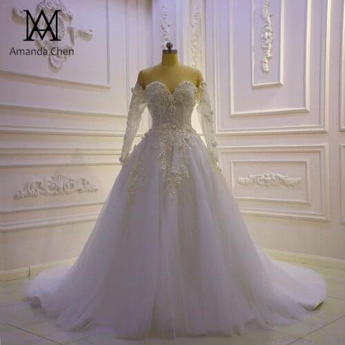 Beach Casual Off Shoulder Lace Appliques A-Line Wedding Dress