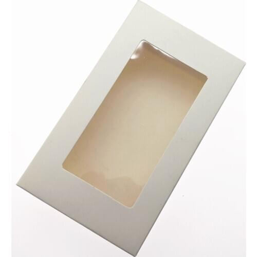 20Pcs Size 12.5x7.5x2.4cm White Paper Gift Box with PVC window For packing/protecting Glass Crystal Fancy Stones