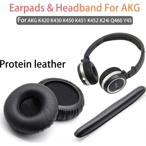 Replacement Ear Pads Earmuffs With Headband Earpads for AKG K420 K430 K450 K451 K452 K24i Q460 Headphones