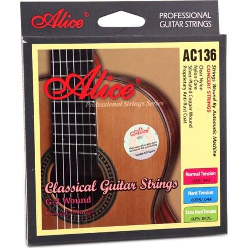Musical Instrument Parts 6pcs Nylon Classical Guitar Strings Stringed Instrument Accessories 028-043 AC136 Alice Guitar Strings