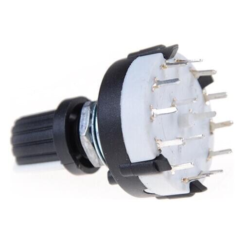 THGS 3P4T 3 Pole 4 Position Single Wafer Band Selector Rotary Switch