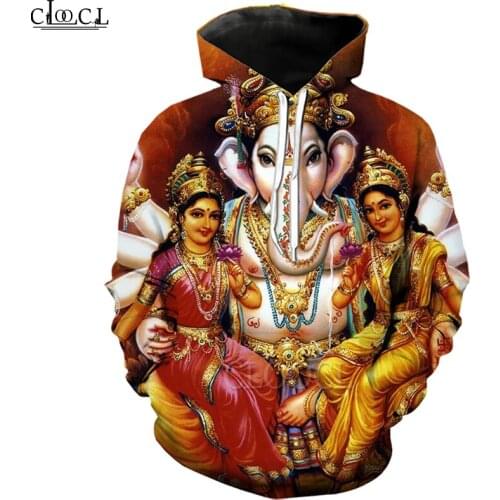 CLOOCL Hinduism God Lord Ganesha Hoodies 3D Print Mens Women Fashion Jogging Sweatshirt Casual Streetwear Couple Wear Tops