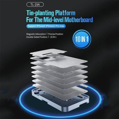 TUOLI TL-19A Middle Frame Reballing Platform BGA Reballing Stencil For IPX 11 Pro Max 12 12Pro Max Maintenance Welding Platform