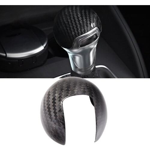 Carbon Fiber Car Gear Shift Knob Cover Trim Decoration Sticker For AUDI A3 S3 2014 2015 2016 2017 2018
