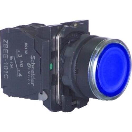 XB5AW Plastic flat head with light button XB5AW36B1C = ZB5AW363C + ZB5AW0B61C