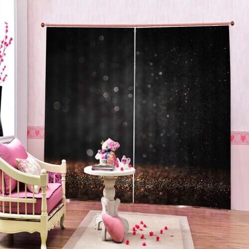 Custom Dark night Stormy Night Weather Printed Window Curtain For Living room bedroom Blackout Drapes Sets 2 Panels With Hooks