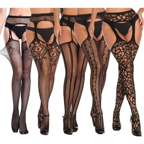 Womens Bodysuits Transparent Sexy Vintage Fake Tattoo Stockings Dot Print Vintage Thin Mesh Pantyhose Erotic Clothes 2021 New